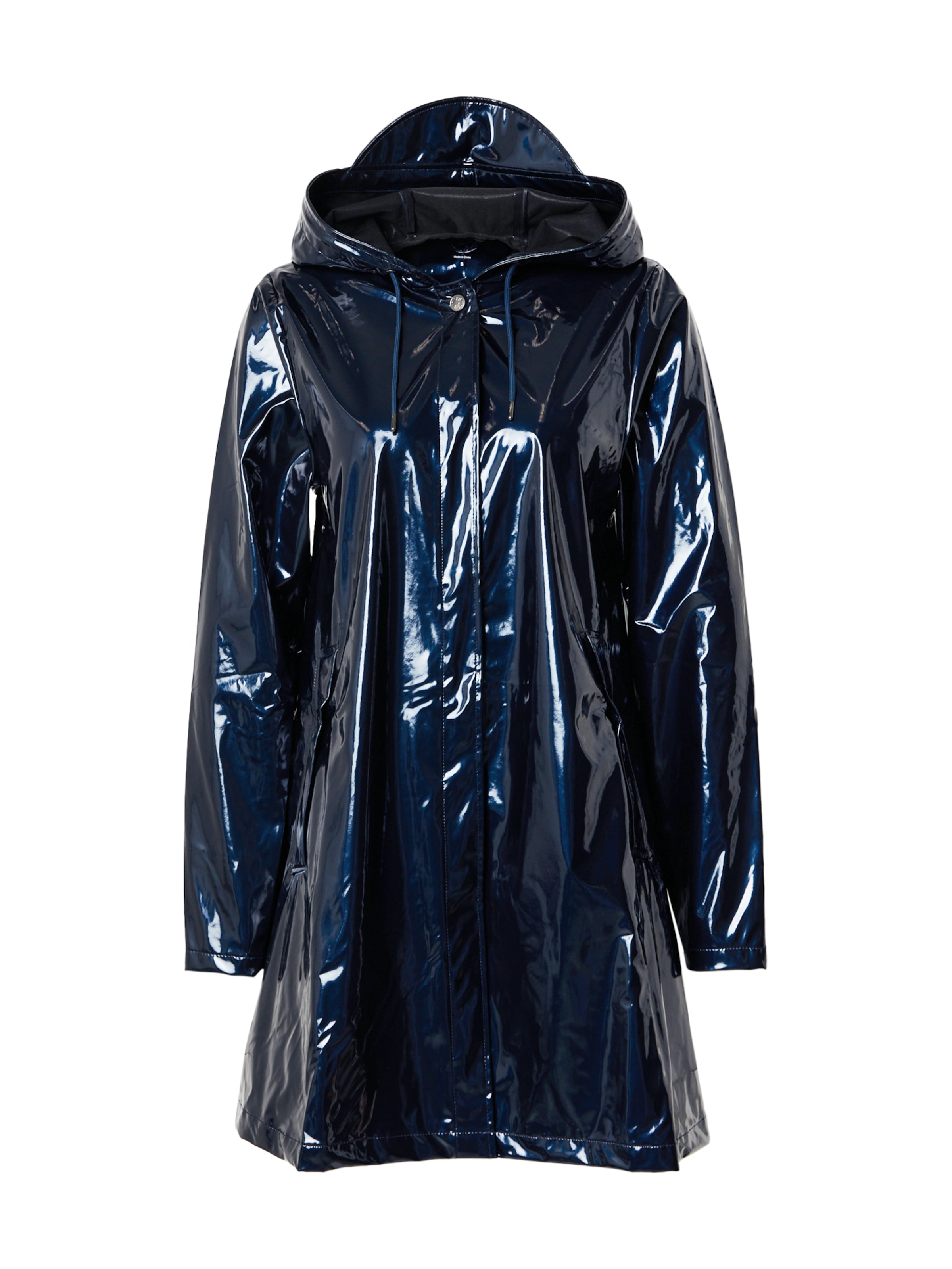 RAINS Between-Seasons Coat in Blue: front