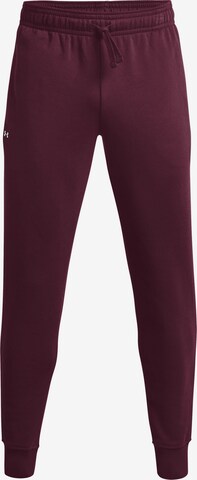 UNDER ARMOUR Workout Pants 'Rival' in Red: front