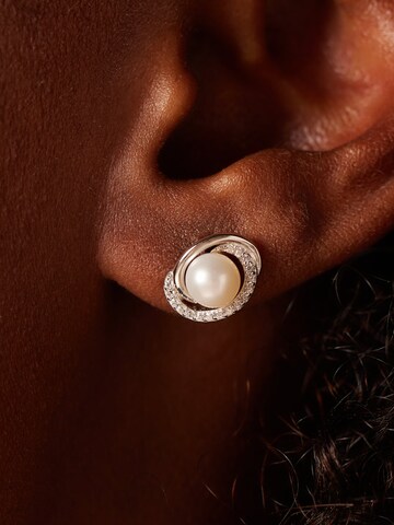 Boucles d'oreilles Lucardi en argent : devant