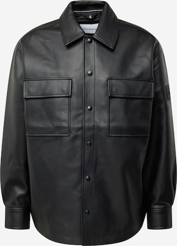 Calvin Klein Jeans Comfort fit Button Up Shirt in Black: front