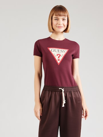 GUESS T-Shirt 'HOTFIX' in Rot: Vorderseite