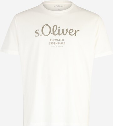 s.Oliver Red Label Big & Tall Μπλουζάκι σε λευκό: μπροστά