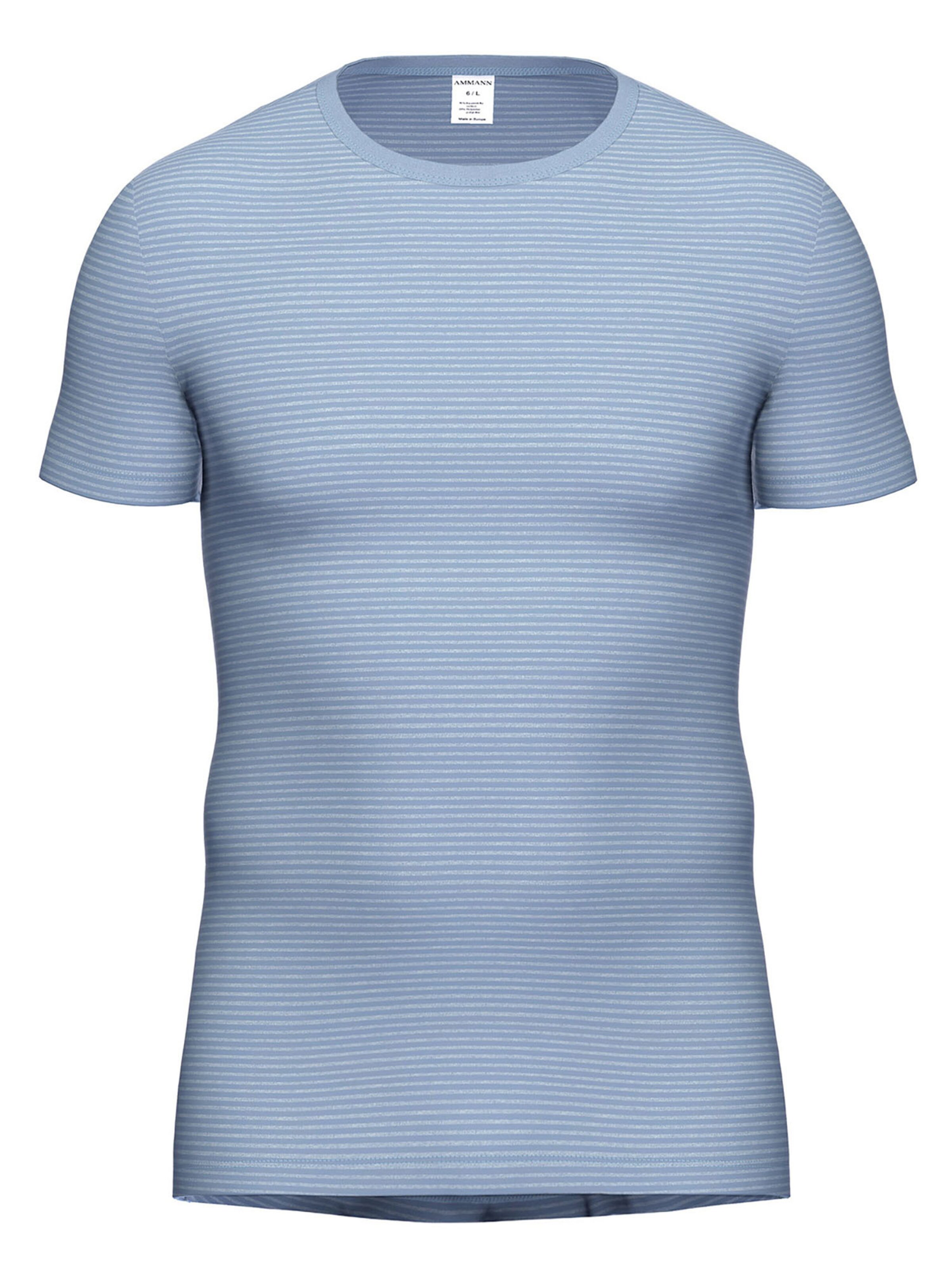 Ammann Undershirt 'Day Classic / Jeans Feinripp' in Blue: front