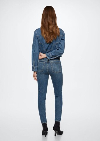 MANGO Slimfit Jeans 'Costuras' in Blau