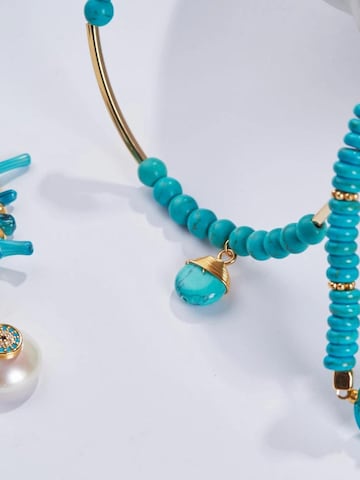 THE GEM STORIES JEWELRY Αλυσίδα 'Turquoise Necklace with Element' σε μπλε