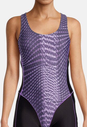 BECO the world of aquasports Bustier Badeanzug 'Hexagon' in Lila