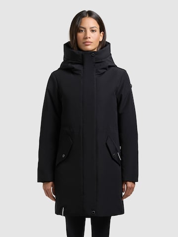 khujo Between-seasons coat 'Diance' in Black: front