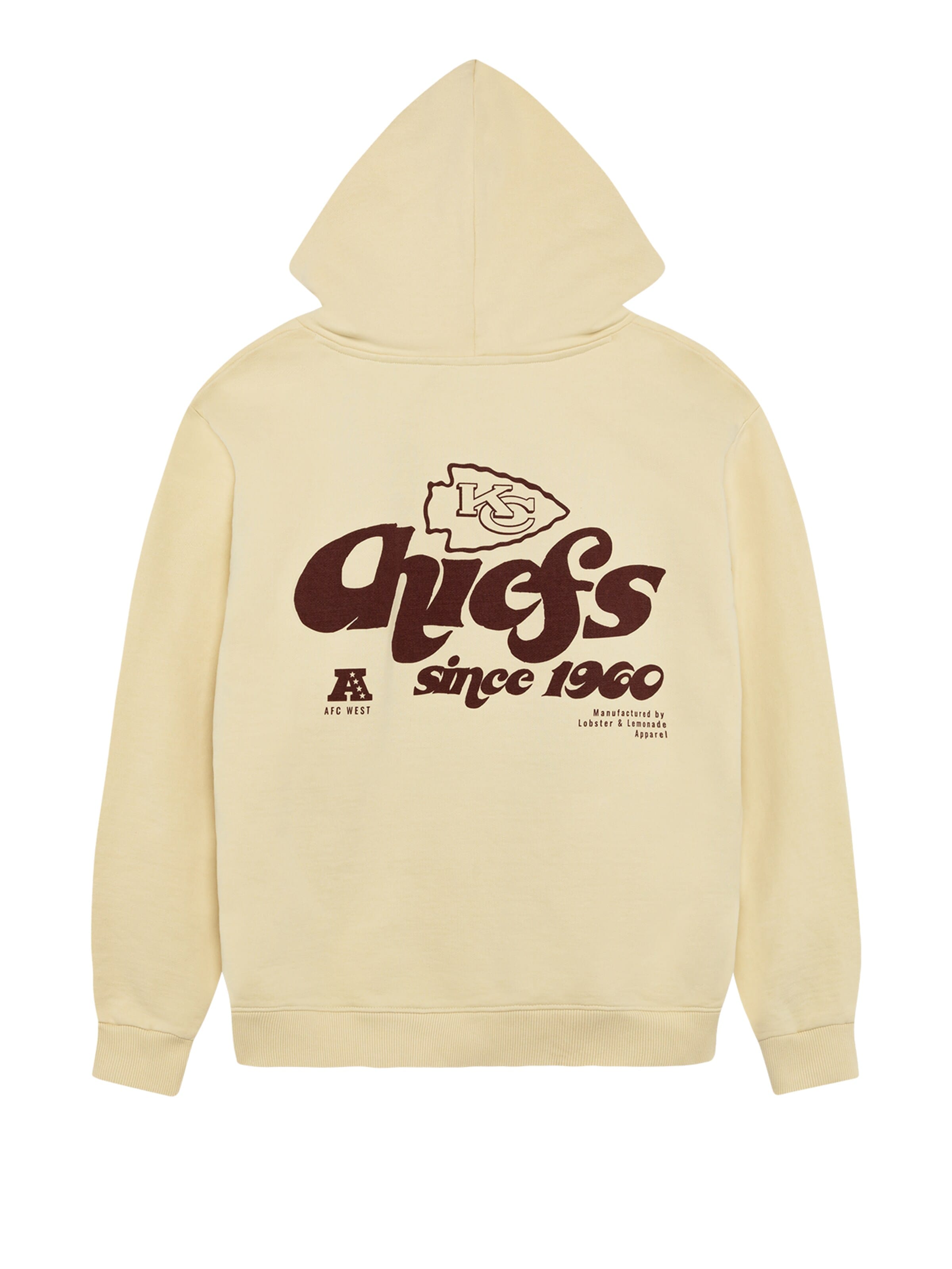 Lobster & Lemonade Pullover 'L&L – NFL Classics Chiefs – '76 Boxer Hoodie cream'‌‌ in Beige: Vorderseite