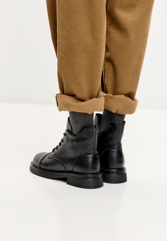 CESARE GASPARI Lace-up bootie in Black