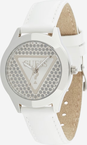 Montre à affichage analogique GUESS en argent : devant