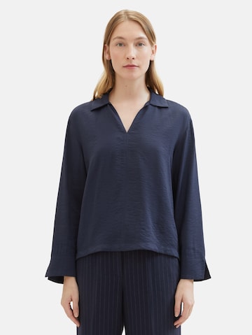 TOM TAILOR Blouse in Blauw: voorkant