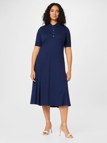 Lauren Ralph Lauren Plus Šaty – modrá: přední strana