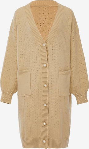 Cardigan caissa en beige : devant