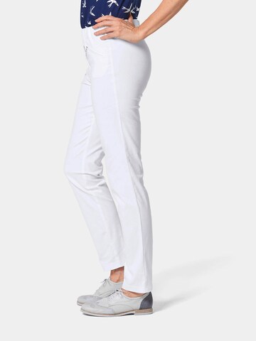 Goldner Slim fit Trousers ' LOUISA' in White