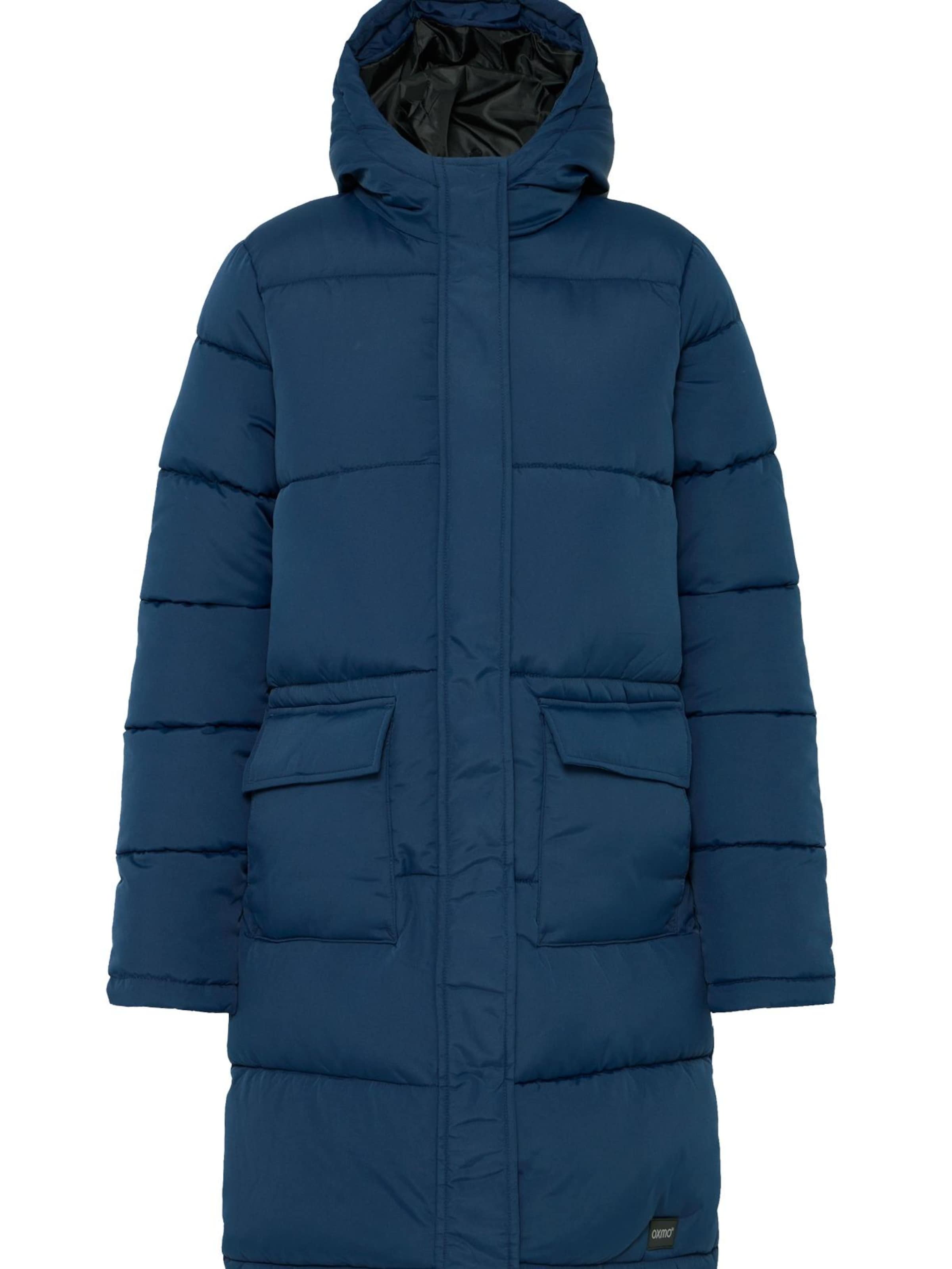 Oxmo Wintermantel ' OXMINNA LONG ' in Blau: Vorderseite