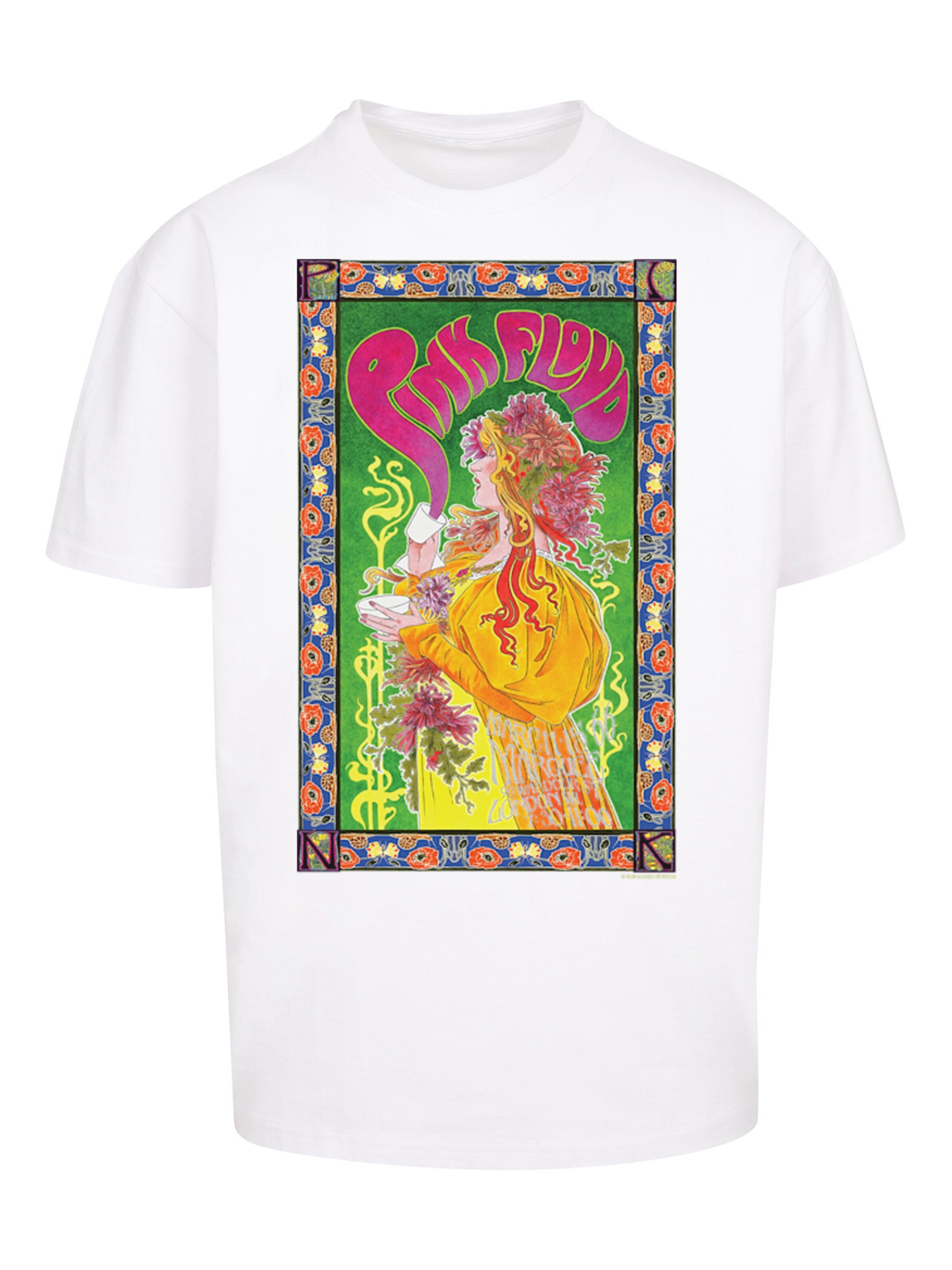 T-Shirt 'Pink Floyd Marquee 1966' F4NT4STIC en blanc : devant