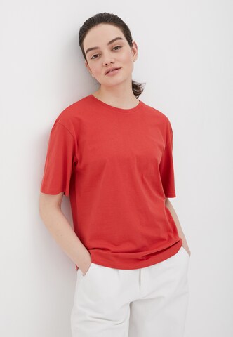 Finn Flare Rundhals-Shirt 'Basic' in Rot: Vorderseite