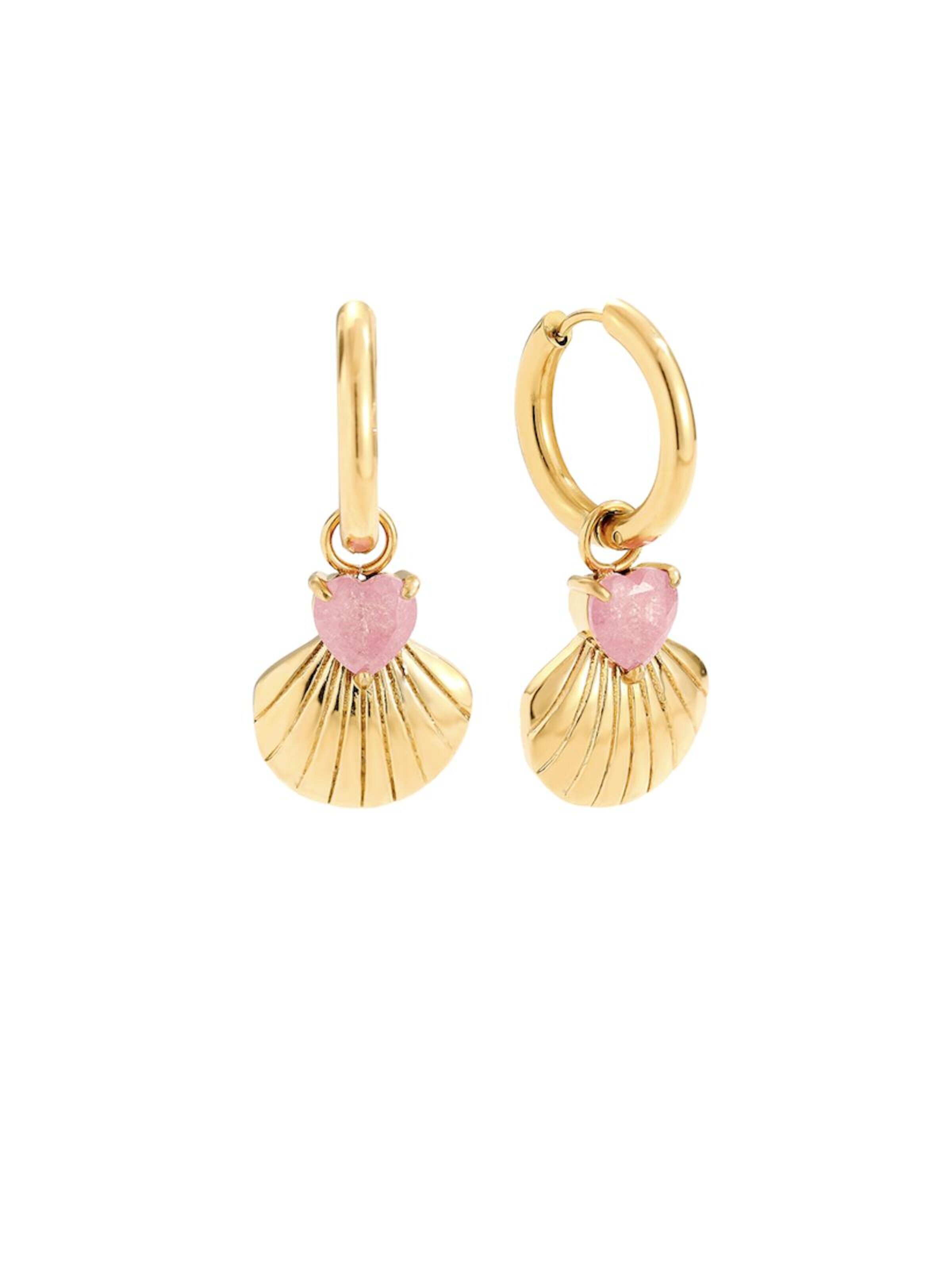 Cala Rose - Brincos 'CABO' em ouro: frente
