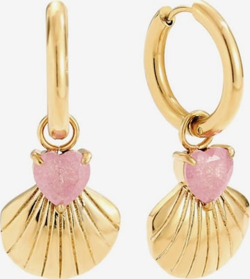 Cala Rose - Brincos 'CABO' em ouro: frente