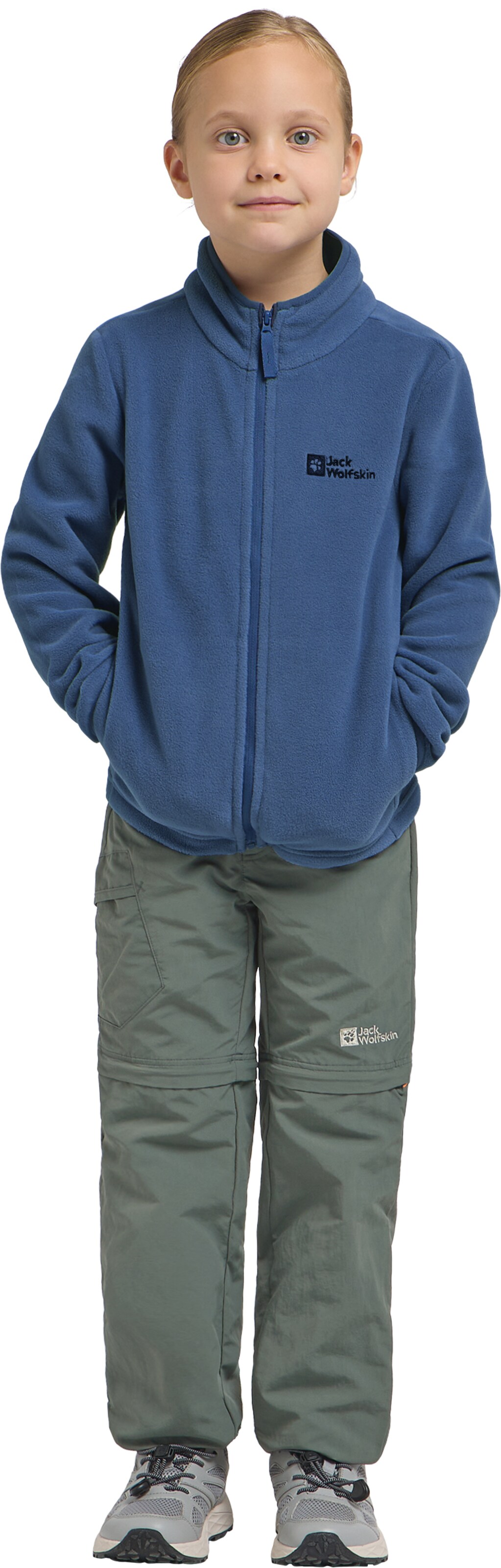 JACK WOLFSKIN Athletic Fleece Jacket in Blue