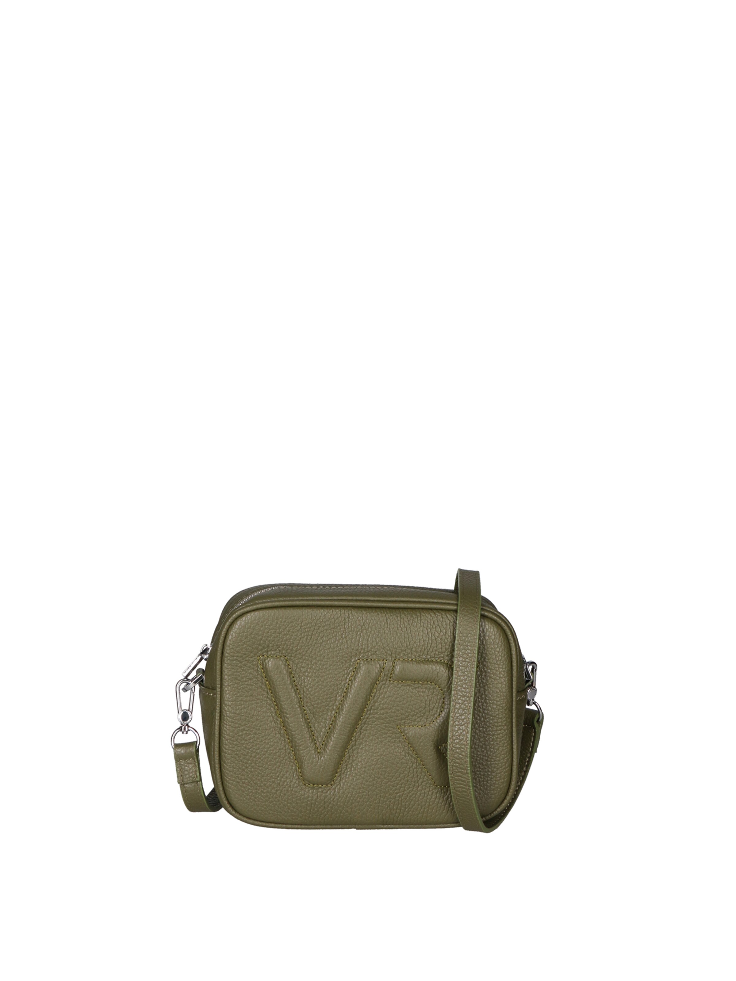 Borsa a tracolla 'Borsa a Tracolla Donna Pelle Virginia Rhinè Zip' di Virginia Rhinè in verde: frontale