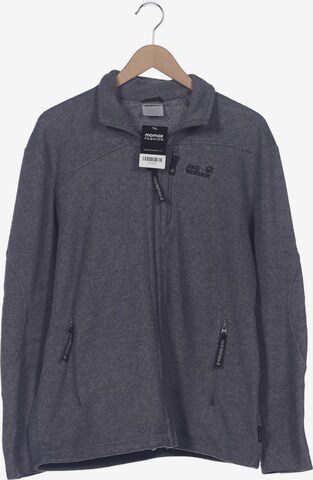 JACK WOLFSKIN Sweatshirt & Zip-Up Hoodie in M-L in Grey: front