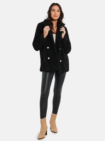 Threadbare Between-Seasons Coat 'Kermie' in Black