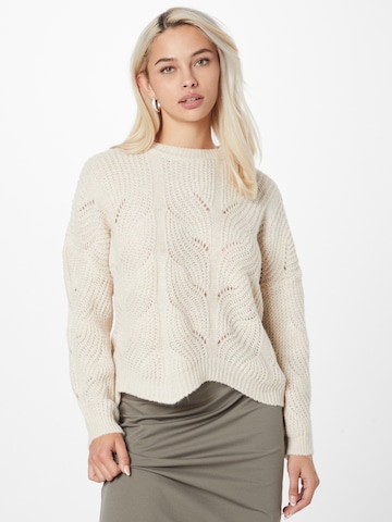 Hailys - Pullover 'Mandi' em bege: frente