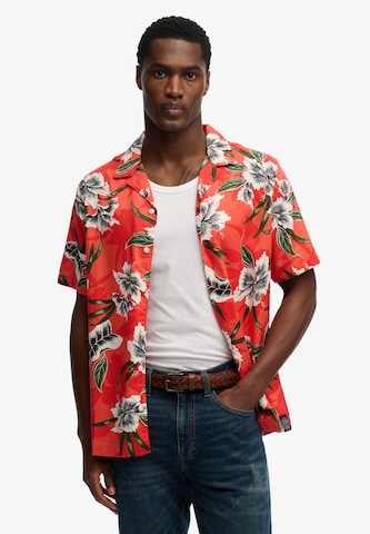 Superdry & Co Regular fit Button Up Shirt in Red: front