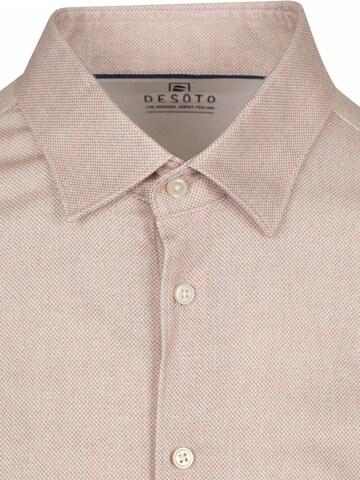 DESOTO Slim fit Button Up Shirt in Beige