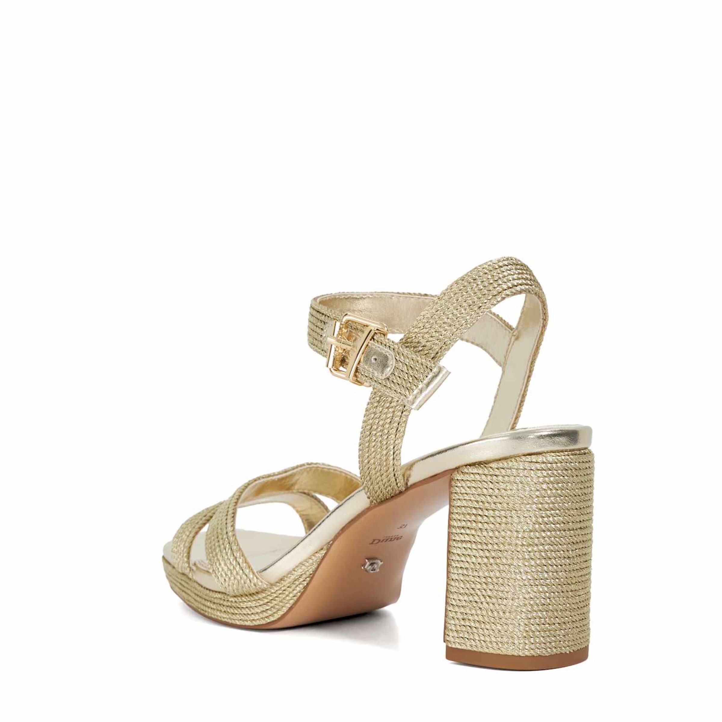 Sandales à lanières 'MANIFESTING' Dune LONDON en or