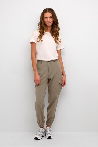 Kaffe Tapered Cargo Pants 'Emma' in Beige