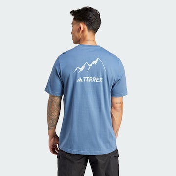 ADIDAS TERREX Functioneel shirt 'Graphic MTN 2.0' in Blauw