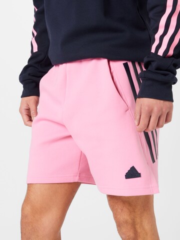 ADIDAS SPORTSWEAR Regular Workout Pants 'Future Icons 3-Stripes' in Pink