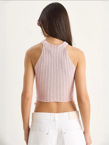 Bianco Lucci Gebreide top in Roze