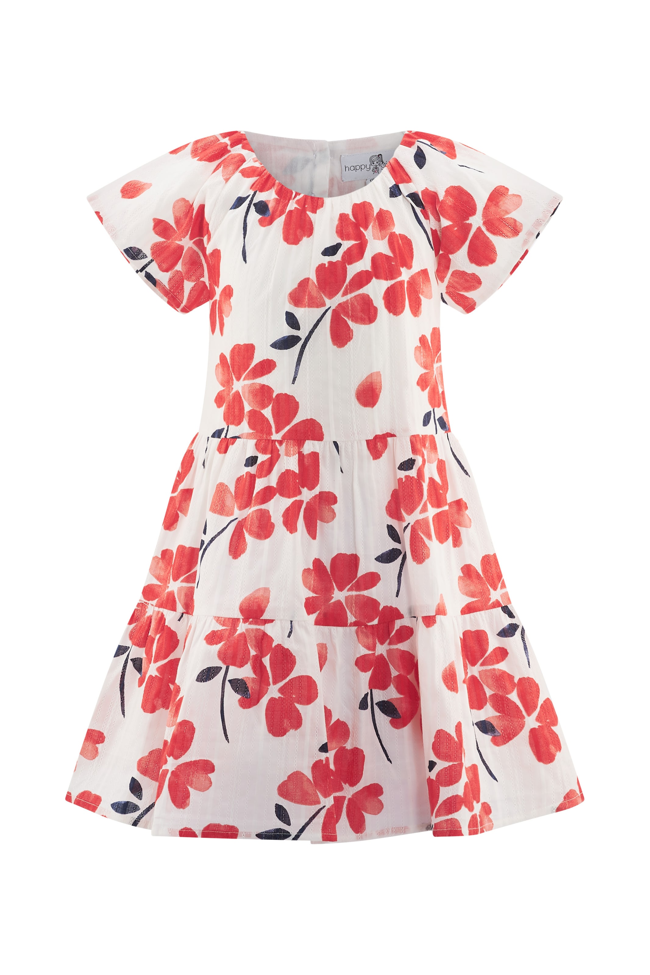 happy girls Dress in Beige: front