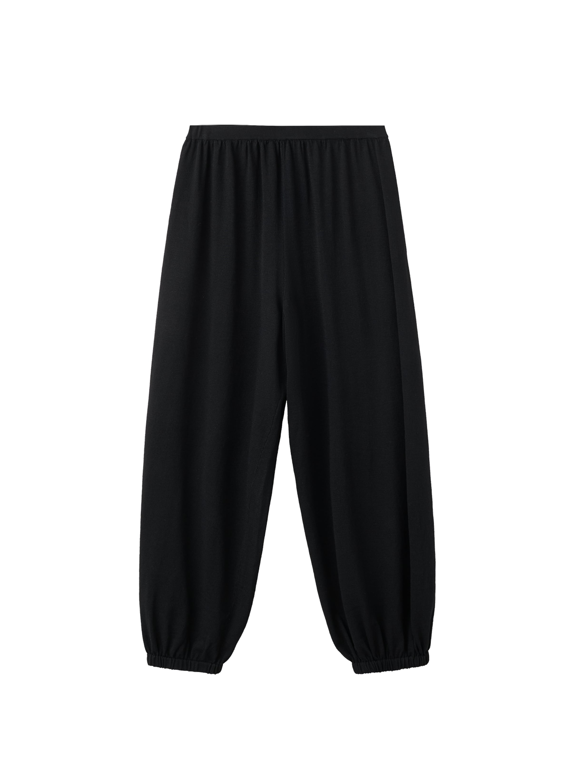MANGO Tapered Harembroek 'LALALA' in Zwart: voorkant