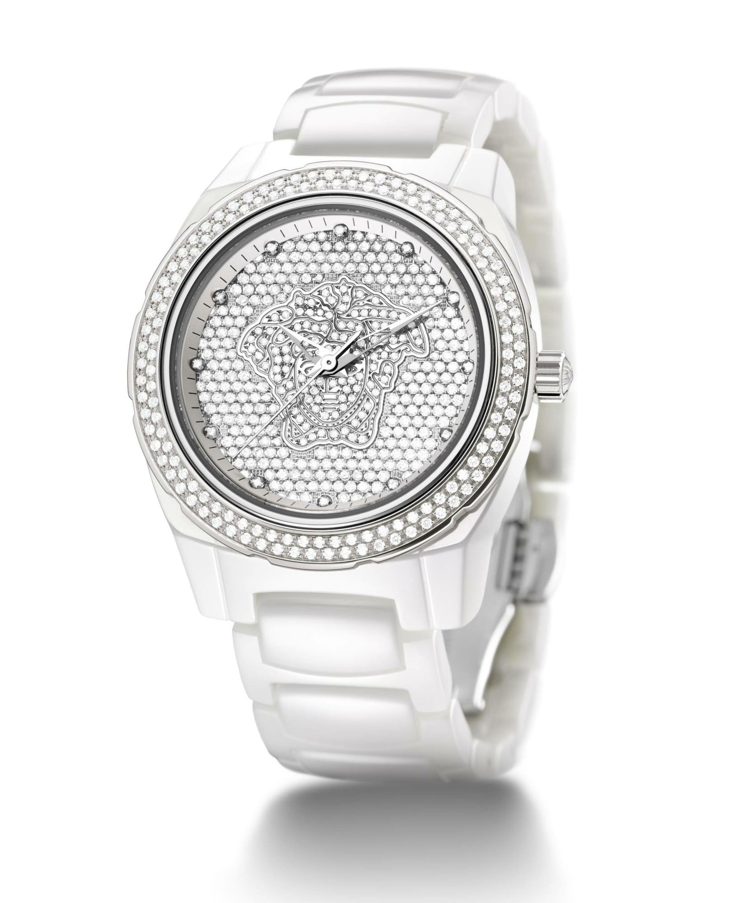 VERSACE Analoog horloge 'We Love Diamonds' in Wit: voorkant
