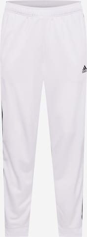 Pantaloni sportivi 'Essentials Warm-Up' di ADIDAS SPORTSWEAR in bianco: frontale