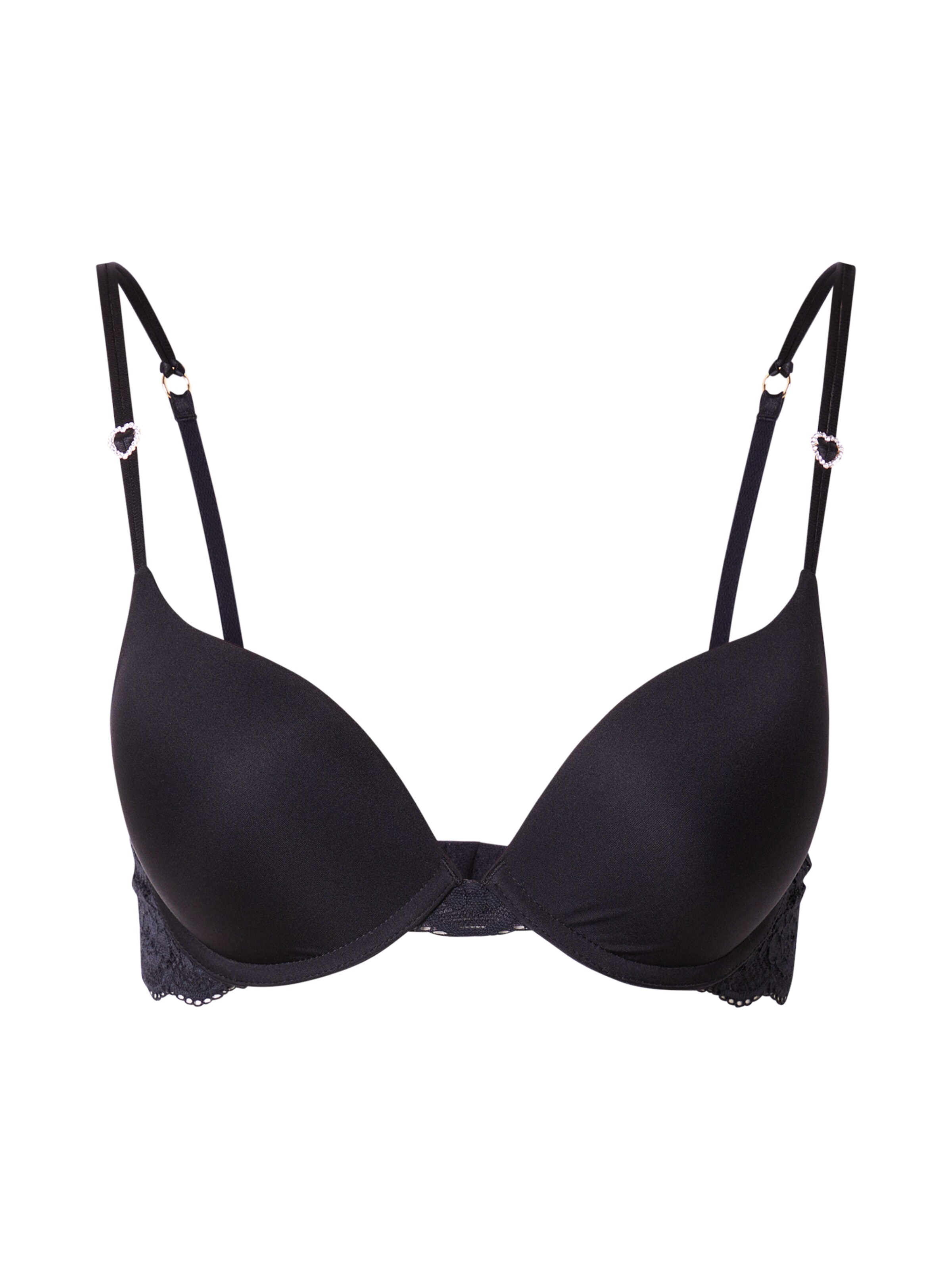 Lindex T-shirt Podprsenka 'Malva Iris' – černá: přední strana