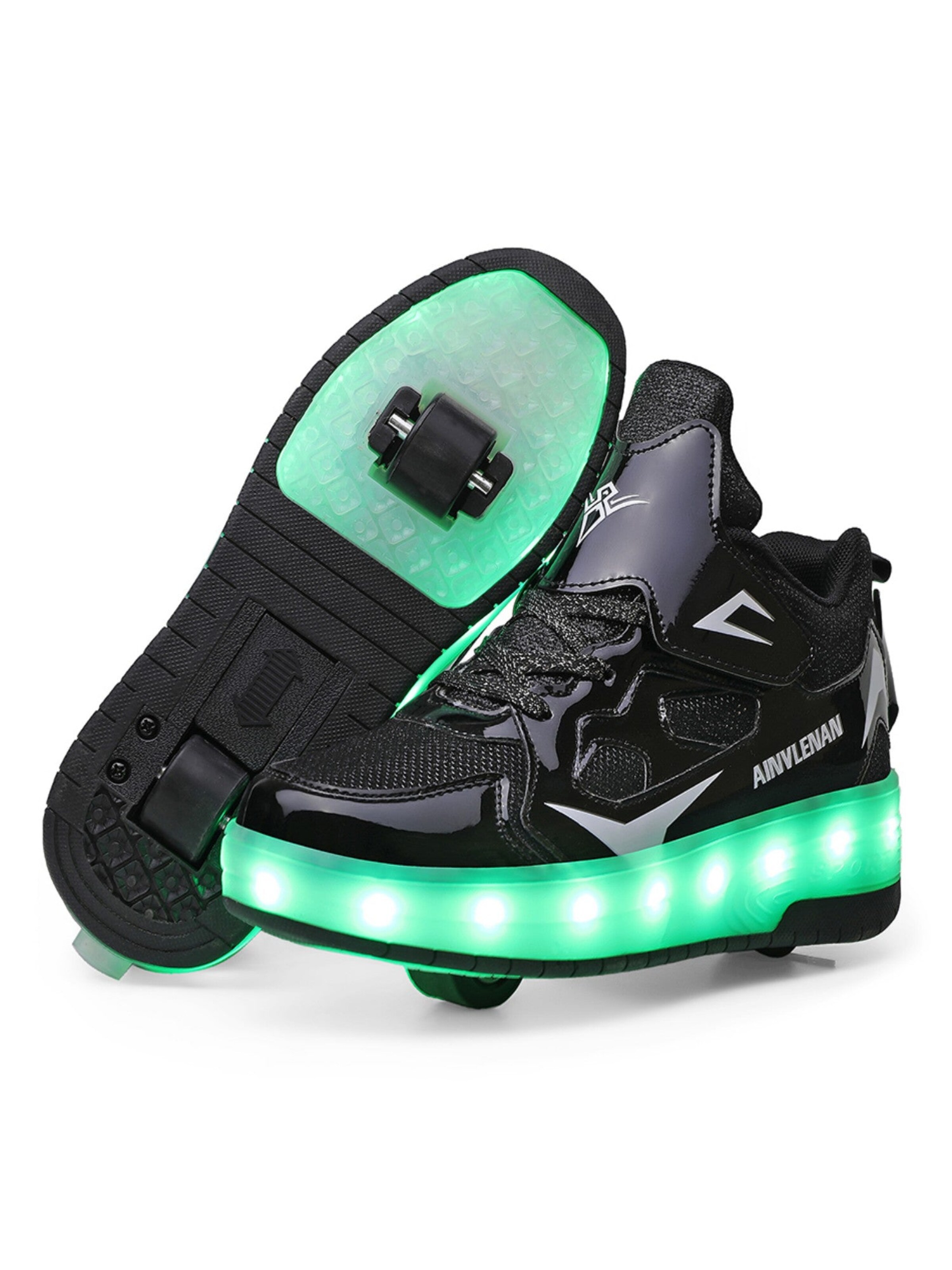 HUSKSWARE Inline and Roller Skates 'Blitz' in Black: front