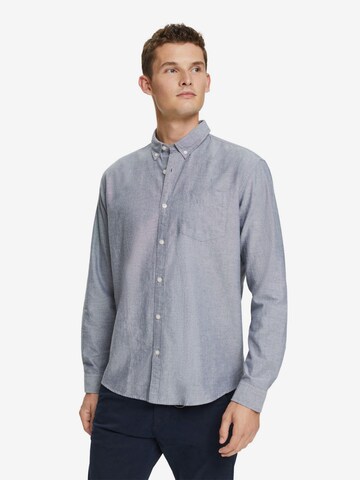 Coupe regular Chemise ESPRIT en bleu : devant