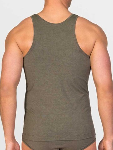 zd ZERO DEFECTS Undershirt 'Tank Top Soya Yarn' in Green