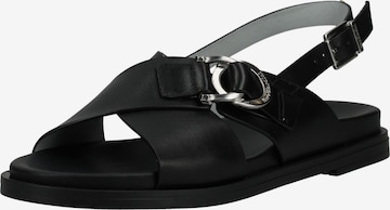 Sandales à lanières Nero Giardini en noir : devant