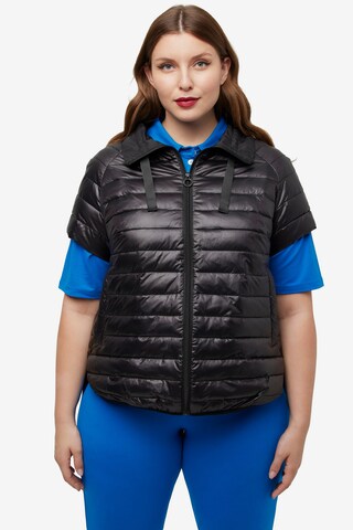 Ulla Popken Bodywarmer in Zwart: voorkant