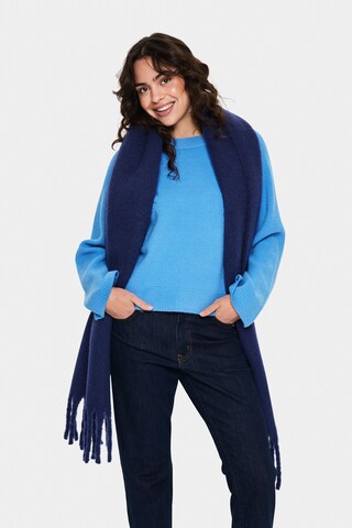 SAINT TROPEZ Scarf 'AlbertiSZ' in Blue: front