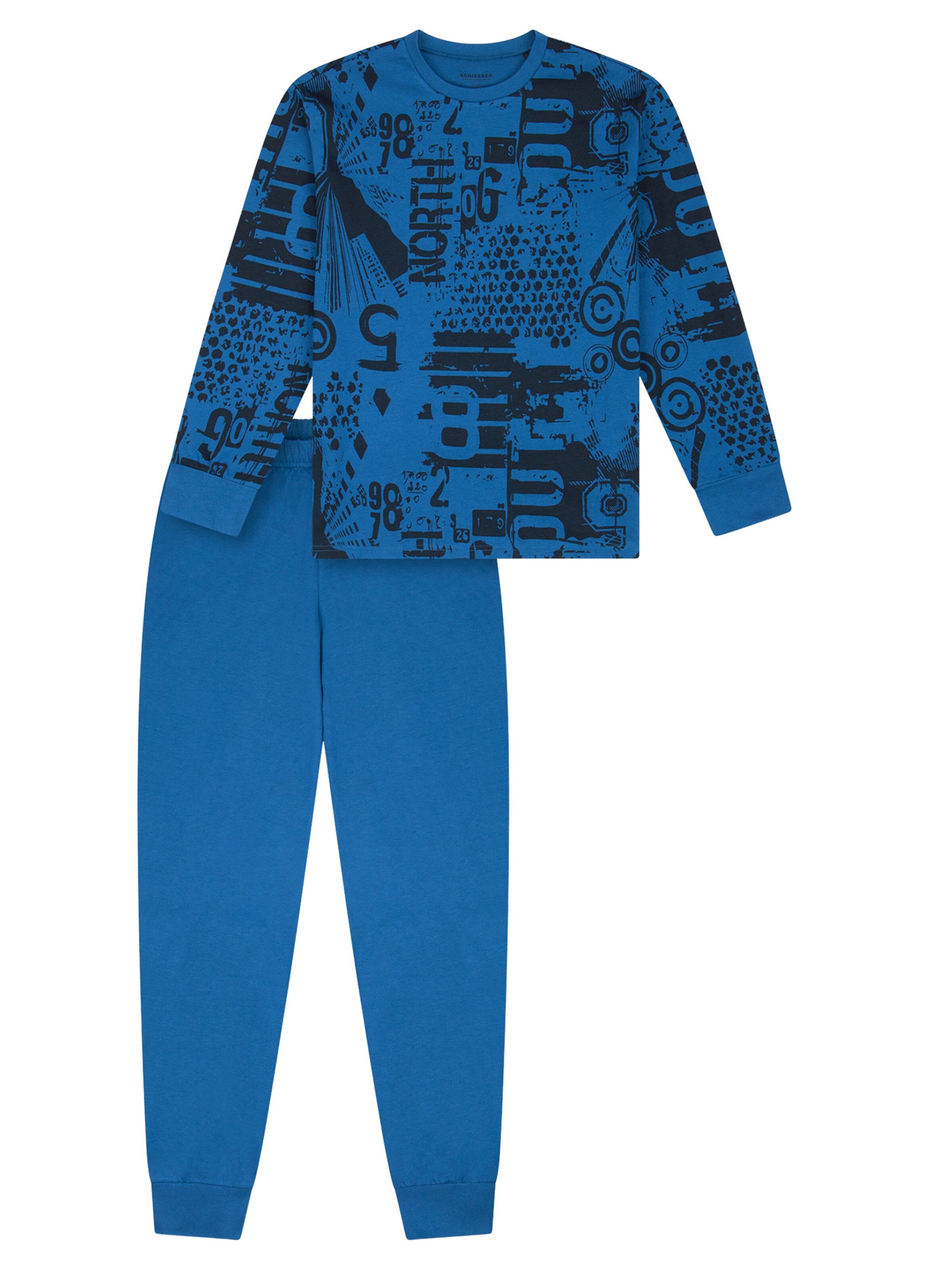 Pyjama 'Nightwear 1' SCHIESSER en bleu : devant