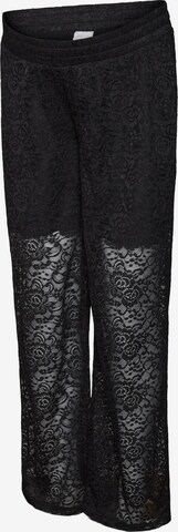 Loosefit Pantalon 'Barbara' MAMALICIOUS en noir : devant