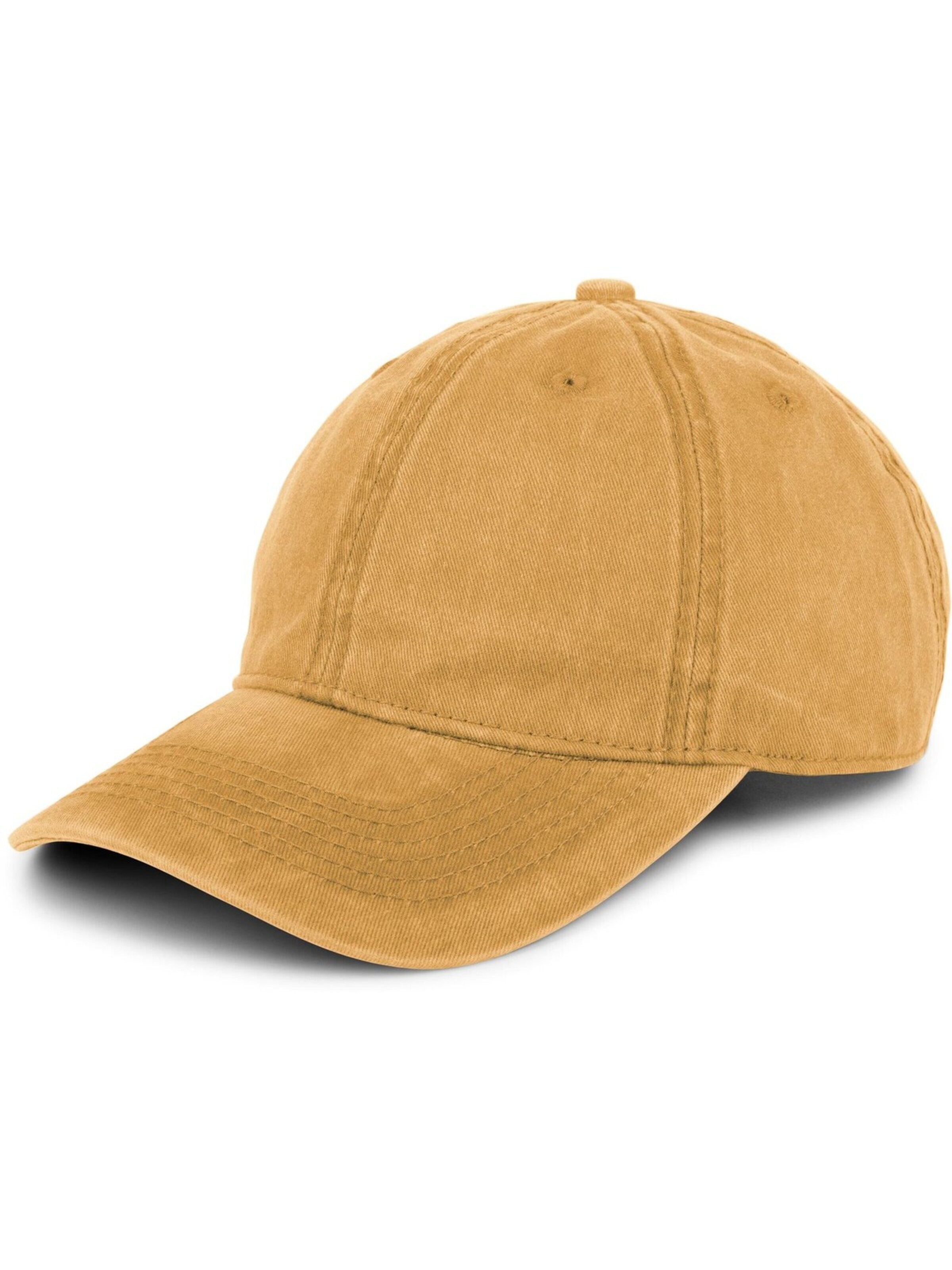 styleBREAKER Cap 'Vintage Baseball Cap Washed Used Look'‌ in 54-64 in senf, Produktansicht