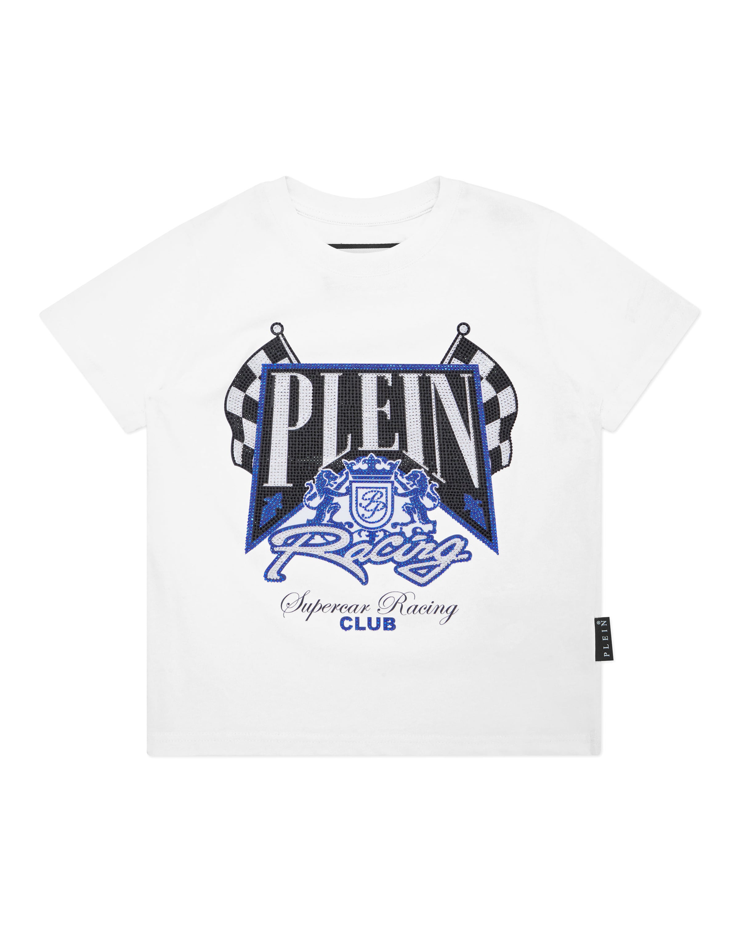 Philipp Plein - Camiseta 'Racing' en blanco: frente